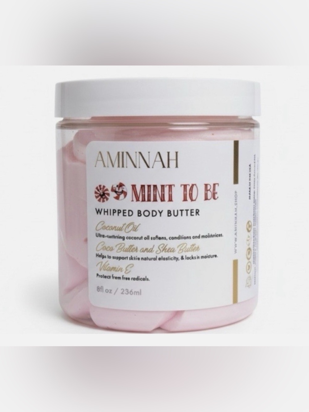 AMINNAH Mint To Be Whipped Body Butter - Pink